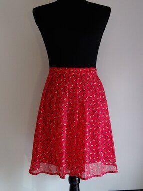 Old Navy Pink Floral Print Skirt Sz L
